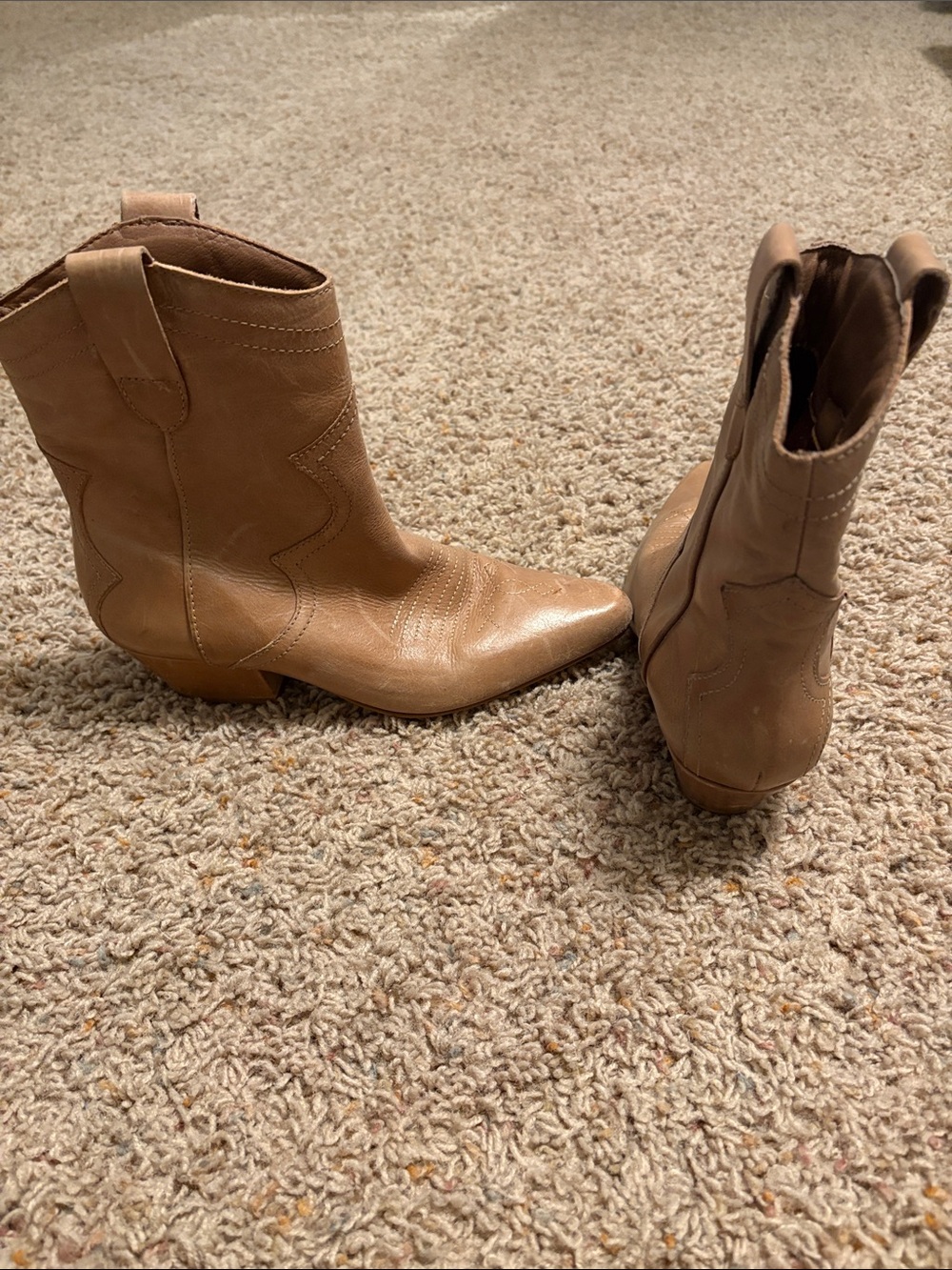 Matisse Tan Western Ankle Booties - Picture 8 of 15